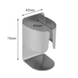 2pcs 7*4.2 cm porte-Brosse à dents Pour Brosse à dents Électrique en Acier Inoxydable Auto-Adhésif Mural de salle de Bain porte-Brosse à dents Mural - Neuf