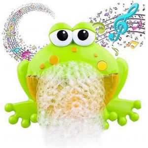 Ensemble de jouets à bulles pour bébé de bain,baignoire Big Frog Fabricant de bulles automatique Jouets de soufflage avec 12 jouets de douche amusants pour bébé,pour les garçons,les filles - Neuf