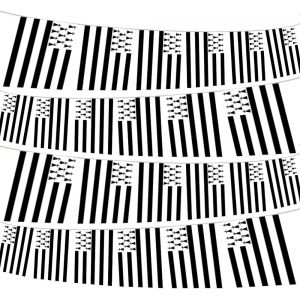 MEVRONISSHOP-30 pi&egrave;ces Drapeau Breton en Corde 21.5x14 cm Banniere Bretagne Comp&eacute;tition Internationale Stand D&eacute;coration de Cl&ocirc;ture de Jardin D&eacute;coration de f&ecirc;te &agrave; th&egrave;me D&eacute;coration de Maison D&eacute;coration - Neuf