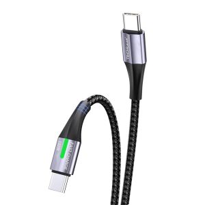 ERYI-Câble De Charge Usb C Vers Usb C, [1 M] 100 W Pd3.0 Type C Câble De Charge Rapide Indicateur Lumineux Led Câble De Téléphone Pour Macbook Pro, Ipad Air, Iphone 16 15 Pro Max S25 S24 Ultra - Neuf