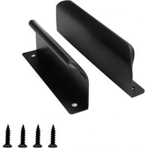 2 Pi&egrave;ces Poign&eacute;e de Porte Coulissante, 120mm Poign&eacute;e D'armoire Noire, Modern Poign&eacute;e de Meuble Tiroir, for Wardrobes, Drawers, Balcony Doors - Neuf