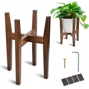 Support Pour Plantes D'int&eacute;rieur-Support D'angle R&eacute;glable En Bois-Convient Pour Pots De 20,3 &Agrave; 30,5 Cm-Support De Fleurs Moderne (&Agrave; L'exception Des Plantes En Pot) - Neuf