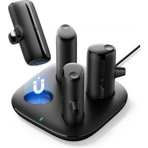 CMJAAGUR-Kit De Batterie Externe Pour Iphone Charge Rapide À 20W, 4 Power Bank Et 1 Station De Charge Magnétique Parfait Pour Le Famille/Café/Bureau/L'Hôtel/Restaurant[M2102] - Neuf