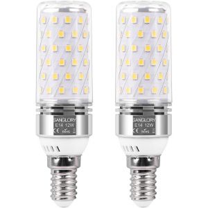 Kal-Lot De 2 Ampoules Led E14, Blanc Neutre 4000k, 12w Équivalent 100w Lampe Halogène, 1350lm, Ampoule Led Culot Edison À Vis E14, 360° Angle, Non-Dimmable - Neuf