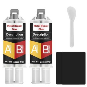 AB Metallkleber 160g,Hochfester FlüSsigWasserdicht und hitzebeständig,Metallkleber Extra Stark für Stahl,Metall,Gusseisen - Neuf