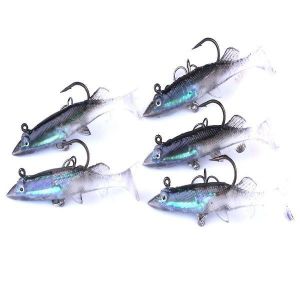 5 Leurres De P&ecirc;che R&eacute;alistes En Silicone De 11 G - App&acirc;ts Durables Et R&eacute;alistes Pour Carpes, Bars Et Plus - Parfaits Pour Tous Les P&ecirc;cheurs ! - Neuf