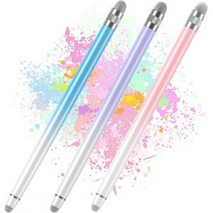 3 Pack Stylus Pen for Touch Screens, Compatible with All Touch Screens (Purple/Pink/Blue) - Neuf