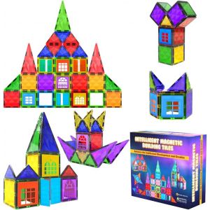 Ensemble De Blocs Et Briques Magn&eacute;tiques De Construction-Jouet &Eacute;ducatif Pour Enfants,Filles Et Gar&ccedil;ons 3,4,5,6,7 Ans-Jeux D'Apprentissage De Construction 42 Pi&egrave;ces - Neuf