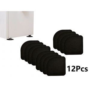 Lot de 12 patins anti-vibrations pour machine &agrave; laver, avec pieds de support. - Neuf