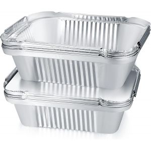 Loranka-Lot De 30 Barquettes En Aluminium Pour Barbecue, &Eacute;gouttoir En Aluminium, Plat &Agrave; Gratin Avec Couvercle, R&eacute;cipient En Aluminium Pour P&acirc;tisserie, R&ocirc;ti, Cuisson - 600 Ml - Neuf
