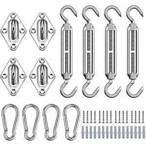 Kit De Fixation De Voile D'ombrage, 44 Kits D'installation Dispositif De Fixation D'ombrage, - Neuf