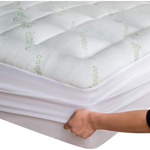 lbgwp60-Niagara Surmatelas 90 X 190 Cm En Bambou, Respirant, Rafraîchissant Sur Matelas 1 Personne 90X190 Avec Poches Profondes Pour Matelas 20-50 Cm - Neuf