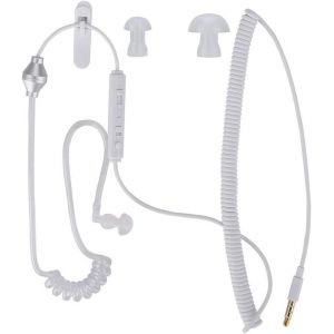 STOREYI-3.5Mm Anti-Rayonnement Écouteur Tube À Air Écouteur Stéréo Stéréo Écouteur Écouteur Bobine Unilatérale Mini Intégré Microphone Pour La Sécurité,Restaurants,Hôtels - Neuf