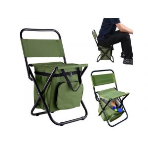 Chaise Sac &Agrave; Dos Isotherme 3 En 1 Avec Dossier Pour Le Camping, La P&ecirc;che Et Les Activit&eacute;s De Plein Air - Neuf