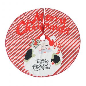 Jupe de sapin de No&euml;l &agrave; motif P&egrave;re No&euml;l, tapis de protection pour sapin de No&euml;l, d&eacute;corations de No&euml;l rustiques, accessoires de d&eacute;guisement - Neuf