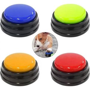 Naveso Buzzer Enregistrable, 4pcs Buzzer Enregistrable Voix, Bouton Chien Communication, Bouton Parlant Enregistrable Pour Lentr27 - Neuf