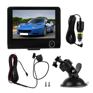 Camera embarquee DVR a 3 objectifs, enregistreur avant et arriere HD 1080p IR - Neuf