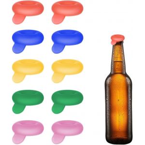 Checarzhn--No1-10 Pièces Bouchon De Bouteille | Fermeture Étanche À Lair | Insectifuge Pour Boissons | Bouchon De Bouteille De Bière Réutilisable | Bouchon De Bouteille En Verre De Haute Qualité - Neuf