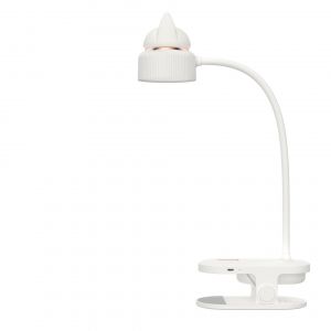 Blanc Lampe A Pince Flexible Avec Veilleuse / Avec Batterie Rechargeable Usb / Liseuse Led & Liseuse Pour Bureau, Lit, Chevet - Légère, Pratique - Parfait Pour Les Enfants - Neuf