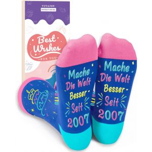 Jgd-18e Anniversaire, Cadeaux Pour 18e Anniversaire, Chaussettes D'anniversaire, Chaussettes 18e Anniversaire Fille, 18e Anniversaire Gar&ccedil;on, Chaussettes Dr&ocirc;les, 18e Anniversaire, Taille Unique - Neuf