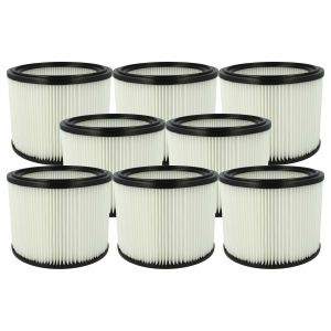 vhbw 8x Cartouche filtrante compatible avec Alto Aero 640, 5 Gallon, 440, 600, 400, 7 Galon AS/E aspirateur - Filtre pour particules fines, papier - Neuf