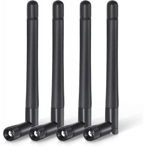Antenne WiFi Caméra Bi-Bande 2.4GHz 5GHz 5.8GHz 3dBi MIMO RP-SMA Mâle pour Routeur WiFi Carte Réseau sans Fil Caméra IP Sécurité Adaptateur USB Moniteur de Surveillance Vidéo,4 Paquets - Neuf