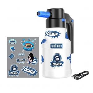 ISGT M¿pistolet à mousse électrique portatif à haute pression,générateur de mousse pour lavage de voiture,batterie au Lithium,nettoyage de mousse Durable en 1 heure--white with sticker - Neuf