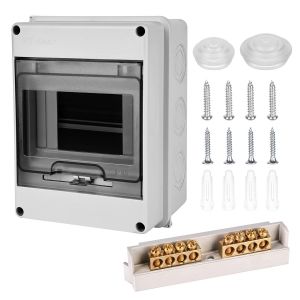 Coffret Electrique Etanche Exterieur: Boîte Etanche Electrique Exterieur IP65,Tableau Electrique 2 Rangées Etanche,Boîtier Electrique,Tableau Electrique Etanche Pour Disjoncteur Mural (5 Modules) - Neuf