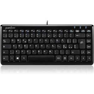 Periboard-407 Petit Clavier Usb Filaire, Type Chiclet, Ultra Fin Et Portable, Noir, Disposition Italienne - Neuf
