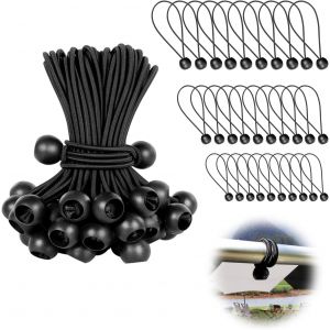 MEVRONISSHOP-60 Pi&egrave;ces Elastique pour Bache,Tendeur Elastique Convient pour Les banni&egrave;res, Les b&acirc;ches, Les kiosques, Les tentes, etc. pour de Nombreuses Applications ext&eacute;rieures. - Neuf