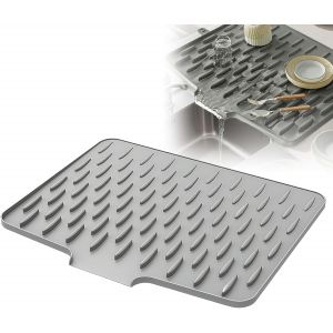 Kalanka-Tapis &Eacute;gouttoir Pour Vaisselle En Silicone - Antid&eacute;rapant Et Drainant, Rapide S&eacute;chage, Pour &Eacute;vier De Cuisine (Sans Bpa, Facile &Agrave; Nettoyer) | Prot&egrave;ge Comptoir Et Anti-Calcaires - Neuf