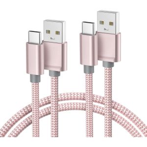 Shiba-Câble Chargeur Usb Type C 3m 2 Pack,Cordon Charge Nylon Pour Kindle Fire Hd 10 9 8 2020 11 2021 Génération,Iphone 16 15 Pro [1 - Neuf