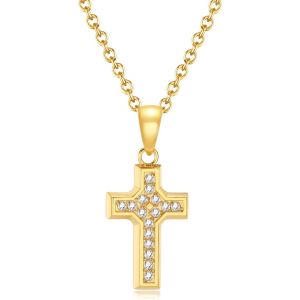 Kal-Collier Croix Femme, Choker Simple Collier Minuscule Fille, Cadeaux De Bijoux Délicats Pour Les Femmes Filles - Neuf