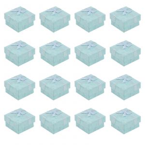 24pcs Bijoux Organisateurs Rangement Bo&icirc;tes-Cadeaux Pour Boucle D'oreille Bracelet Collier (Bleu) - Neuf