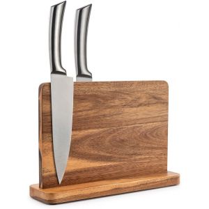 Mevronisshop-Bloc &Agrave; Couteaux Magn&eacute;tique Double Face - Support De Couteaux Multifonction En Bois Avec Organisateur De Rangement Magn&eacute;tique Puissant Pour La Cuisine - Neuf
