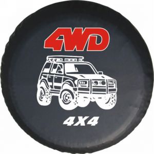 MEVRONISSHOP-Pneu de Rechange Universelle Coque 4 WD 4 x 4 Spot T&ecirc;te de Mort Cuir Souple &eacute;tui Protecteur (4WD, 15 ""pour Diam&egrave;tre 27 '' - 29 '') - Neuf