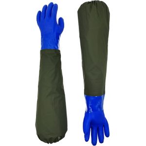 Gants longs en caoutchouc, pour le nettoyage des gouttières d'étang, des drains, des ateliers, des gants de construction industrielle 70 cm - Neuf