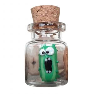 Miniature Verre Hurlant Cornichon Pot Fait à la main Mignon Concombre Cornichon Support Mini Cuisine Décor Fête à la Maison - Neuf