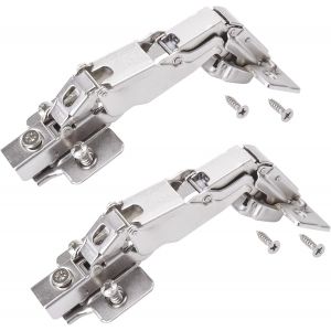 2 pi&egrave;ces Charni&egrave;re grand angle T45 But&eacute;e d'angle 165&deg; Paumelle grand angle avec Soft-Close Charni&egrave;re &agrave; bo&icirc;tier incluse plaque de montage - Neuf