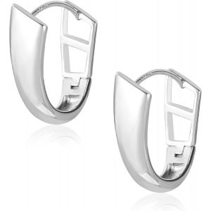 Tianyi-Boucles D'oreilles Cr&eacute;oles En Argent 925, Cr&eacute;oles Grandes Ovale G&eacute;om&eacute;trique, &Eacute;pais, Plaqu&eacute; Or 14 Carats, Pour Femme - Neuf