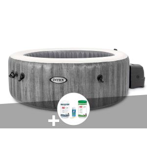 Kit spa gonflable Intex PureSpa Baltik rond Bulles 6 places + Kit de traitement brome - Neuf