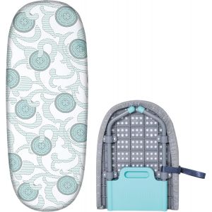 MEVRONISSHOP-Table a Repasser, Table a Repasser Pliable avec 2 Protections de Repassage R&eacute;sistantes &agrave; la Chaleur, Pieds en Caoutchouc et Housse de Haute Qualit&eacute;, 31 * 82cm - Neuf