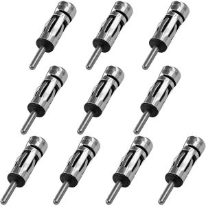Adaptateur d'antenne Radio DIN Mâle vers ISO Femelle,Adaptateur D'antenne Autoradio Stéréo Câble,Voiture Récepteur Multimédia Connexion Antenne,Adaptateur Stéréo Universel pour Véhicule,10pcs - Neuf