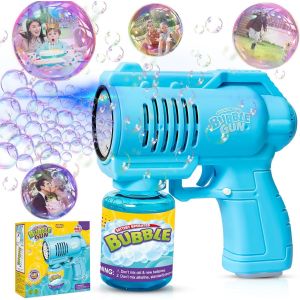 Cadeau de pâques 2 Bubble Machine Panacare Pistolet Automatique de Bulle d¿Enfants 4000 Bulles par Minute avec la lumière de Nuit de LED - Neuf
