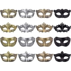 16 Pi&egrave;ces Masques Antiques Vintage Masque V&eacute;nitien Masque Mascarade R&eacute;tro Mascarade V&eacute;nitienne Bal Masqu&eacute; Pour Les Yeux Carnaval Halloween Party.[J179] - Neuf