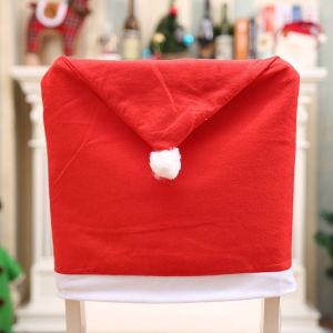 Red Hat &Agrave; Manger Chaise De Couverture, De No&euml;l Pr&eacute;sident Dos De La Couverture, De La Cuisine, Pr&eacute;sident De Couverture, Adapt&eacute; Pour Les Vacances De No&euml;l, D&eacute;coration De Vacances - Neuf