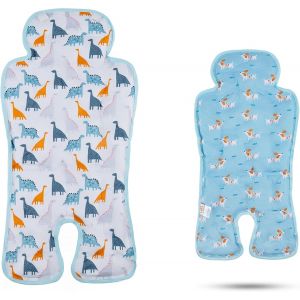 Lat Coussin Si&egrave;ge D&iquest;&Eacute;t&eacute; Pour Poussette, R&eacute;versible Coussin R&eacute;ducteur D&iquest;&Eacute;t&eacute; Pour Poussette, Coussin Soutien B&eacute;b&eacute; Avec Gel Rafra&icirc;chissant Pour Poussette Et Chaise Haute (Paresseux+Feuille) - Neuf