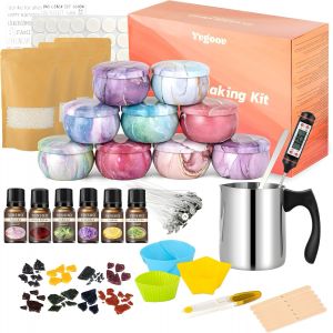 Mevronisshop-Kit De Fabrication De Bougies Coffret Bougies Parfum&eacute;es Cadeau Diy Kit Bougies &Agrave; Faire Soi M&ecirc;me Avec 8 Bo&icirc;tes De Bougie Color&eacute;es, Cire De Soja De 500g, 6 Huiles Parfum&eacute;es Et Thermom&egrave;tre - Neuf