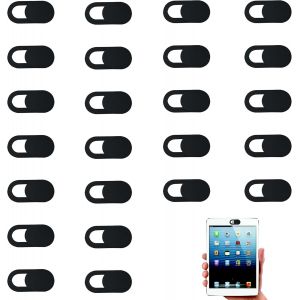 24 Computer Camera Cover, Laptop Webcam Cover, Phone Camera Cover, Suitable for Mobile Phones, Tablets and Laptops to Protect Your Privacy (Black) - Neuf