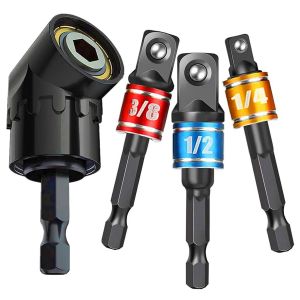 YEMAESRE-Lot De 3 Adaptateurs De Douille De Qualité À Impact Adaptateur De Clé À Douille Pour Visseuse À Percussion 1/4 3/8 1/2"",Perceuse À Angle Droit De 105 Degrés Pour L'Industrie Domestique Et - Neuf